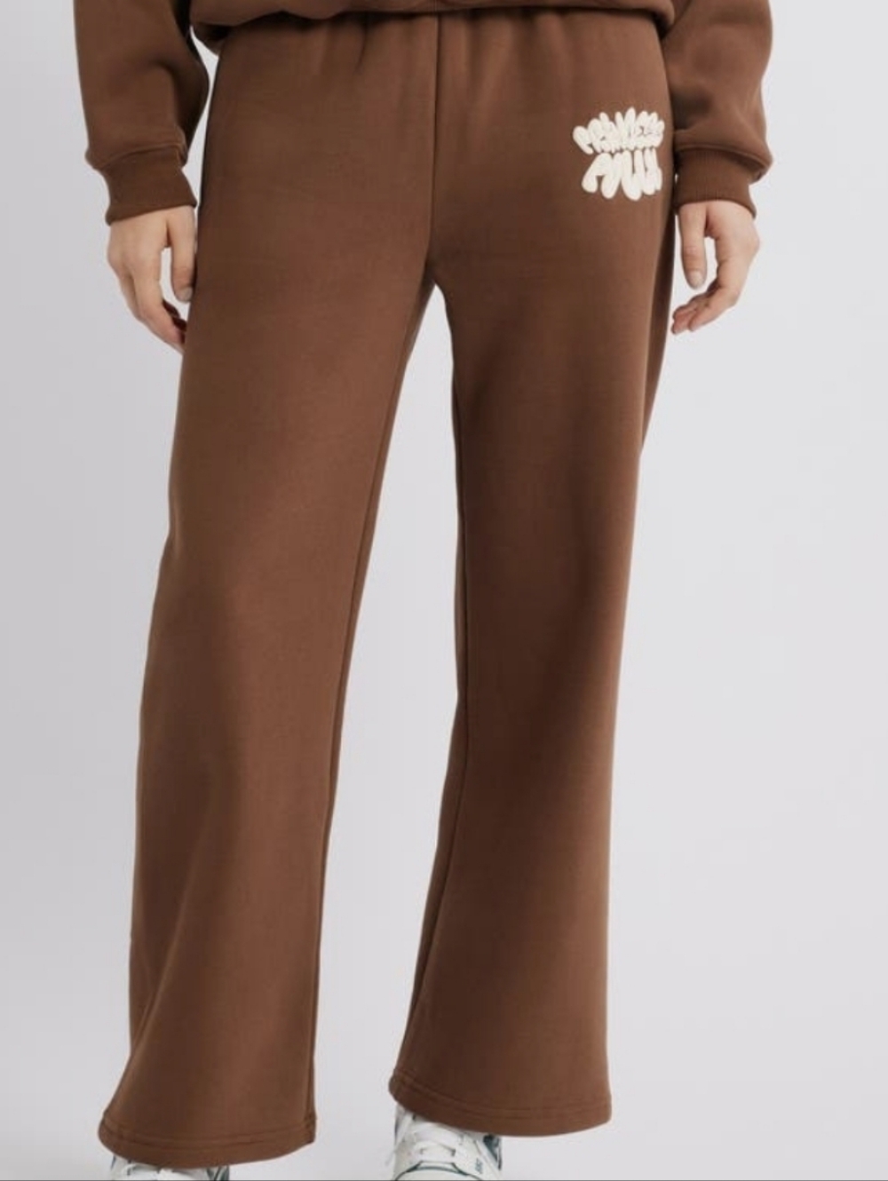 PRINCESS POLLY WIDE LEG SWEATPANTS CHOCOLATE SZ 2